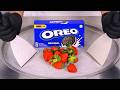 Strawberry Oreo Ice Cream Rolls ASMR