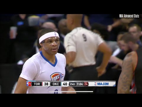 Russell Westbrook triple-double Battle Highlights Demar Derozan 24 Points 9 assists Mar 8 2015