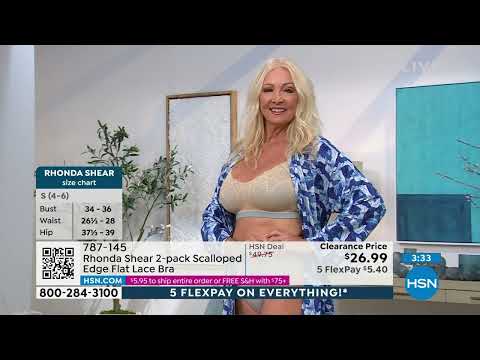 Rhonda Shear 2pack Scalloped Edge Flat Lace Bra