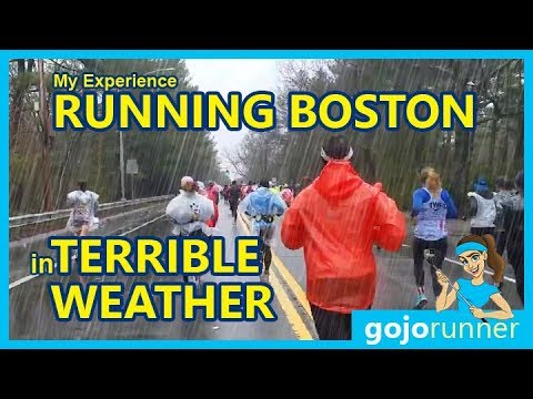Running the Boston Marathon in Terrible Weather - My Experience (2018, gojo runner)
