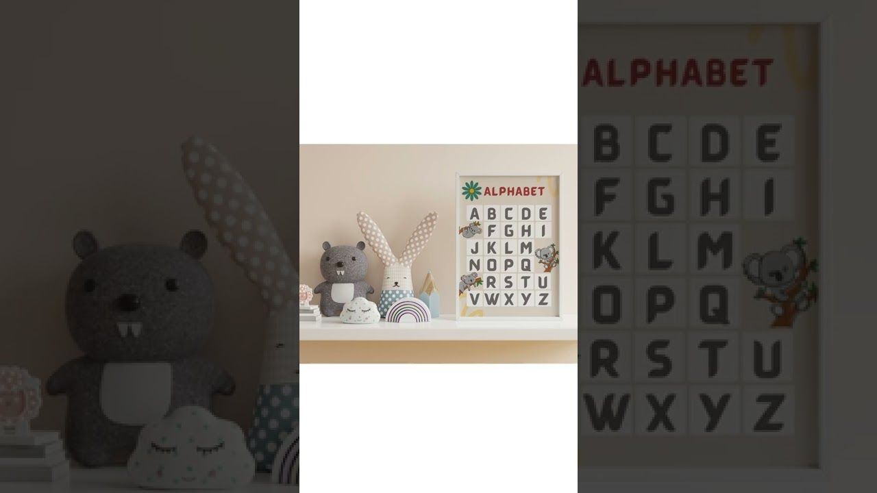 Rainbow Alphabet Poster, ABC Print, Printable Number Poster, Educational Wall Art, Classroom Decor,