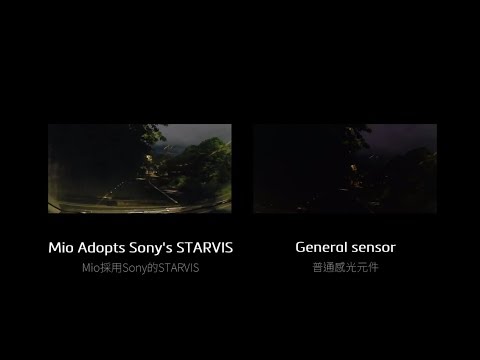 Cameră auto Mio- comparaţie senzor video STARVIS vs. senzor General