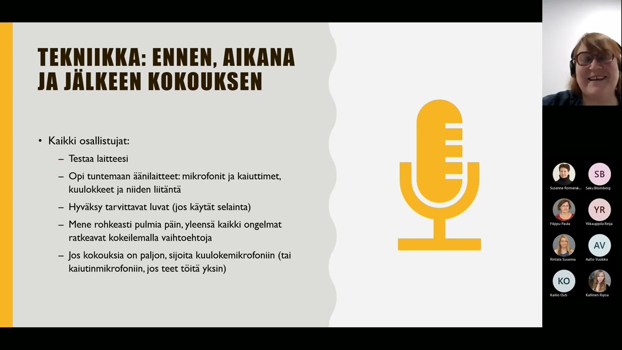 Etäkokousetiketti ja tekniikka