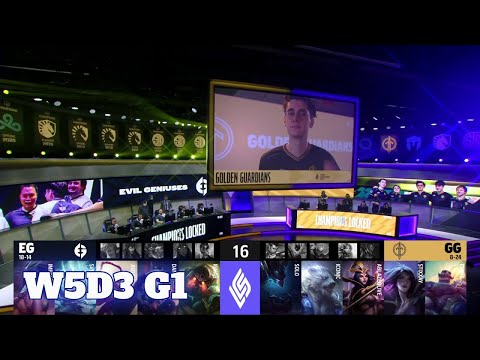 Evil Geniuses vs Golden Guardians | Week 5 Day 3 S11 LCS Summer 2021 | EG vs GG W5D3 Full Game