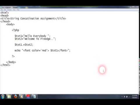 Php Tutorials String Operators And String Functions