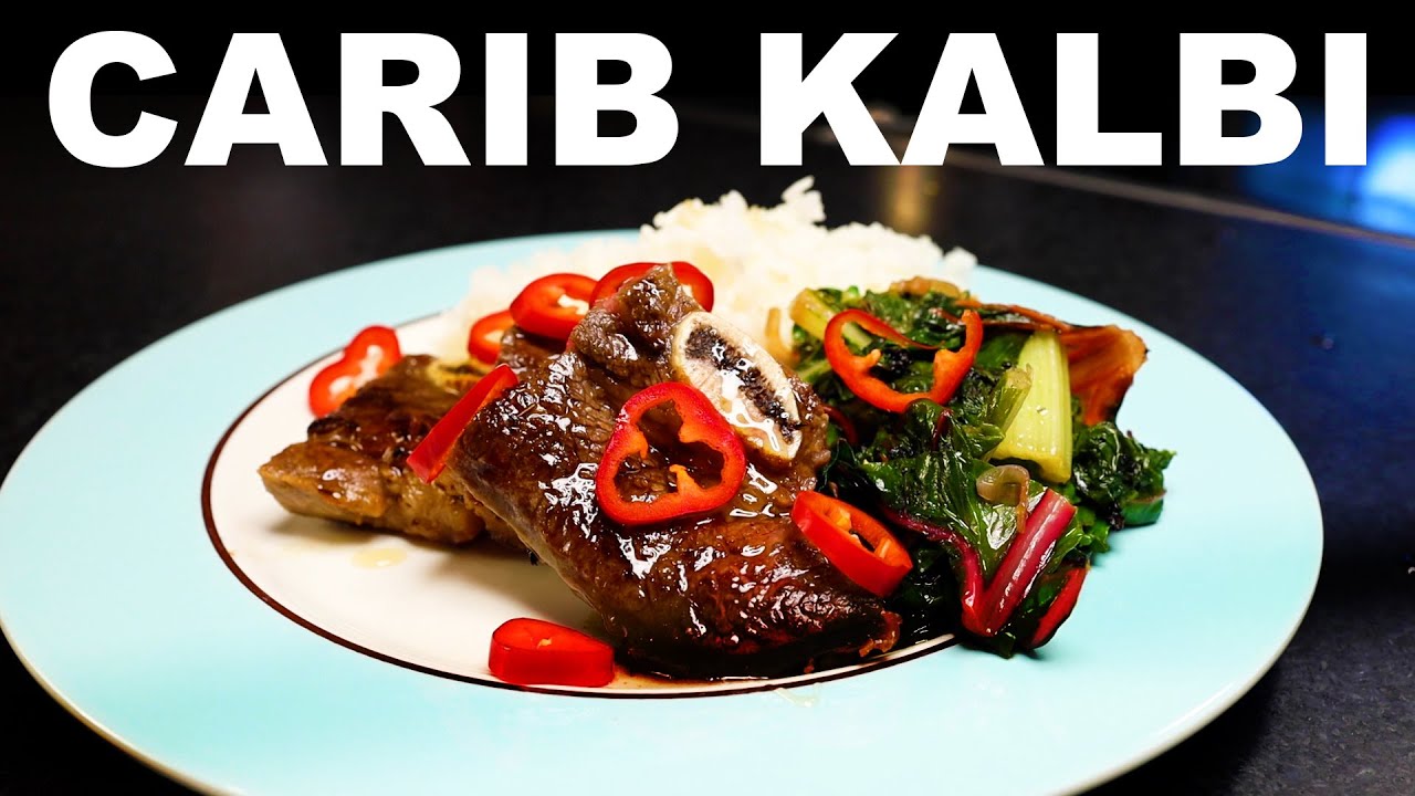 Short ribs Korean-style but with Caribbean flavors
