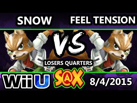 S@X 109 - Snow (Fox) Vs. Feel Tension (Fox) SSB4 Losers Quarters - Smash Wii U - Smash 4