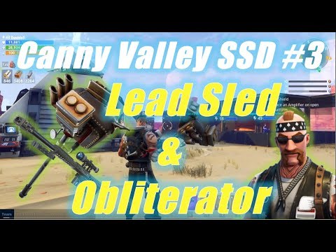 Canny Valley SSD 3 Solo, with Lead Sled & Obliterator / Fortnite Save the World Video