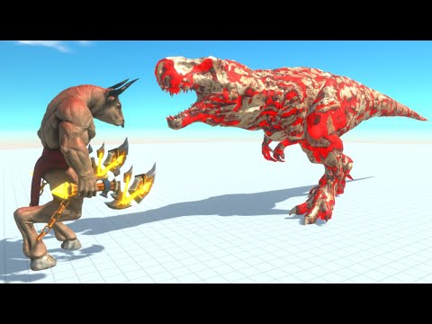 Champion Minotaur vs Lava Golem Skin Units - Animal Revolt Battle Simulator