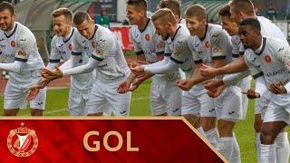 Znicz Pruszków - Widzew Łódź 0:4 - gol Rafała Wolsztyńskiego