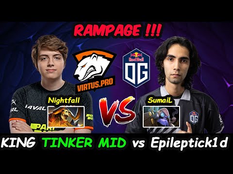 OG SumaiL Tinker MIDLANE vs VP.Nightfall Clinkz - RAMPAGE 7.30b Dota 2 pro gameplay