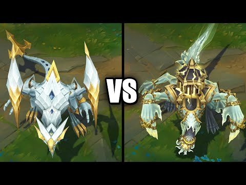 Petricite Cho'Gath vs Broken Covenant Cho'Gath Skins Comparison (League of Legends)