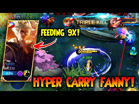 THIS IS HOW YOU CARRY PRACTICE NATAN (Natan 9X Feeding!!!) | HYPER CARRY FANNY | SOLO RANK | MLBB