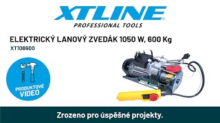 Lanový zvedák 1050 W, 600 kg XTLINE XT108600, kočka
