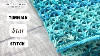 Tunisian crochet stitches: Tunisian Star stitch