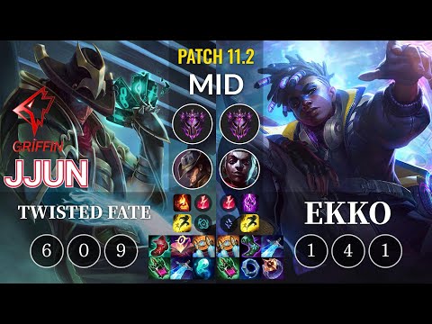 GRF jjun Twisted Fate vs Ekko Mid - KR Patch 11.2
