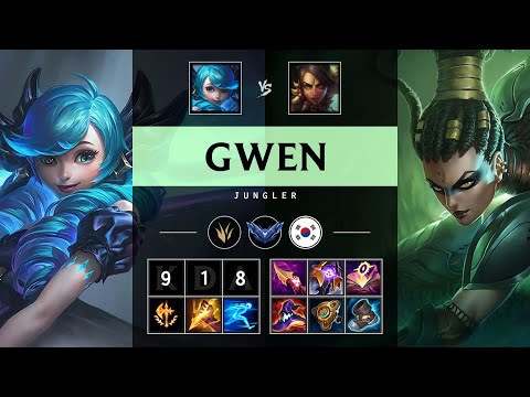 Gwen Jungle vs Nidalee - KR Diamond Patch 25.17