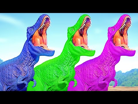 (Jurassic World Evolution) Tyrannosaurus Color Pack Vs Indoraptor,Spiderman Jurassic World Evolution