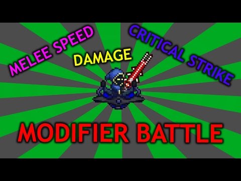 DAMAGE vs CRITICAL vs MELEE // Terraria Modifier Battle