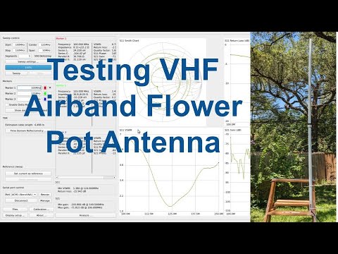Test of a Flower Pot Antenna For the VHF Aviation Band