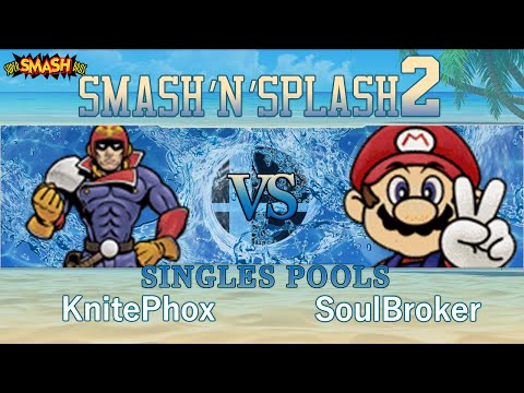 Smash'N'Splash 2 - KnitePhox (Captain Falcon) vs SoulBroker (Mario) - Singles Pools