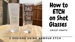 HOW TO ETCH, on SHOT GLASSES |CRICUT CRAFTS| Any Occasion Gifts|