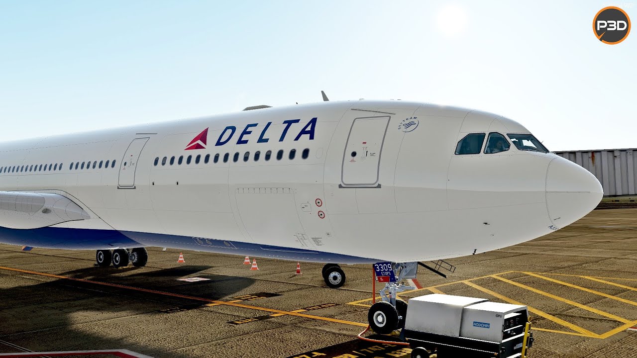New Prepar3D v5.2  With Ray Tracing? Delta A330 - Boston Departure (Incredible Graphics)