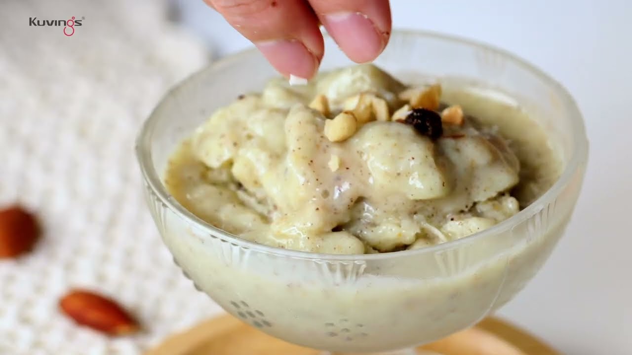 RECIPE "Kem chuối kiwi" cùng máy xay sinh tố chân không hiệu Kuvings SV-400MB [SV-400]