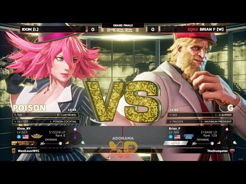 [SFVCE] Grand Finals - Idom (Poison/Laura) vs Brian F (G/Balrog) @ NLBC Online Edition #3