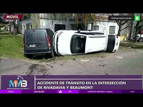 Importante accidente de transito en Rivadvia y Beaumont