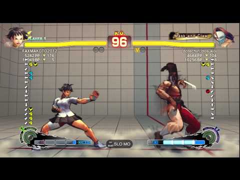 SSF4 AE Ver. 2012: FAXgimoto [Makoto] vs. dotechin_dosukoi [Vega] - PSN Ranked Match