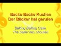 Backe Backe Kuchen - WBTBWB // Translation + ...