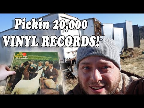 Record Digging in 2 Abandoned Tractor Trailers full of 20,000 VINYL RECORDS Huge Collection Haul
