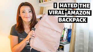 I tried the viral Amazon Backpack...and HATED it! // Flight Attendant Life // Travel product review