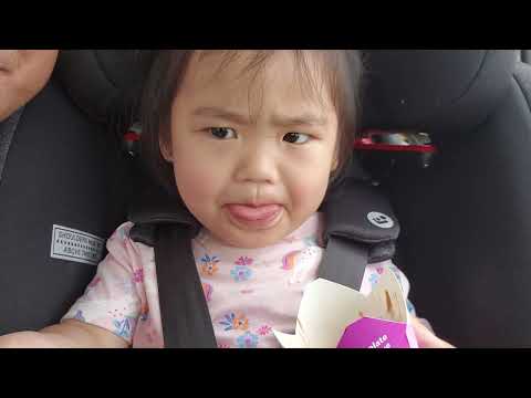 Evangeline eating icecream