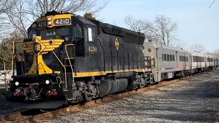 A Few NJ Transit Trains in Berlin w/ Erie Heritage Unit 4210
