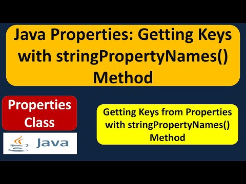 Java Properties Getting Keys With Stringpropertynames Method Java Properties Java Tutorial