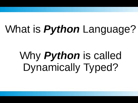What Is Python Language Why Python Is Called Dynamically Typed Video2