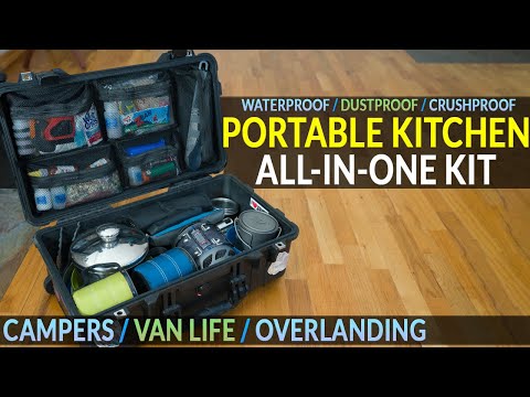 PORTABLE KITCHEN: All-In-One WATERPROOF Chuck Box Kit! Pelican 1510 CASE [Astro Camper Van Vanlife]