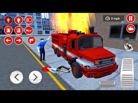 Rescue Fire Service Van Driving Games - Emergency 911 engine Car Driving - Android Gameplay