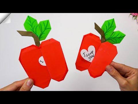 3d paper apple Easy paper crafts