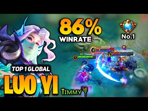 Luo Yi Amazing Combo, 86% WINRATE [ Top 1 Global Luo Yi Best Build ] By Tɪᴍᴍʏ༆ - Mobile Legends