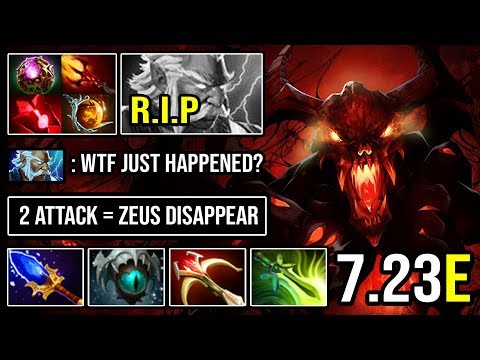 Bringing Back Physical Shadow Fiend in 7.23e Crazy Deleting Zeus in 2 Hits 100% IMBA DotA 2