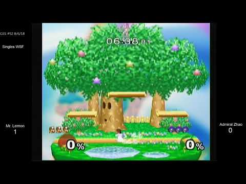 GSS 92 SSBM - Mr. Lemon (Dr. Mario) vs. Admiral Zhao (Samus) - Melee WSF