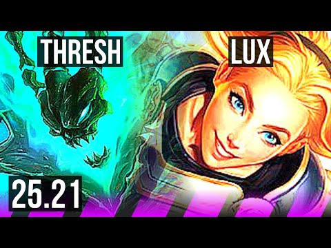 THRESH & Caitlyn vs LUX & Jhin (SUP) | KR Master | 25.21