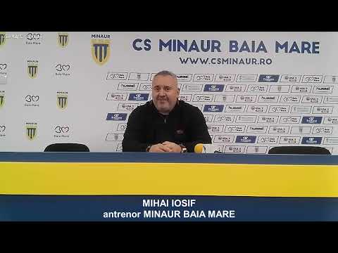 Mihai Iosif: „Nu sunt genul de om care părăsește corabia!” (Minaur - Viitorul Pandurii Tg. Jiu 1-2)