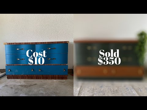 Mid-Century Modern Dresser Makeover I Upcycle Old & Outdated Furniture I Crazy Transformation!