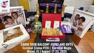 Carnival Cruise #116 | Carnival Magic | Balcony #9282 Cabin Tour | Elite Cruise Gifts