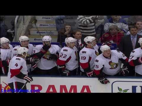 Senators @ Maple Leafs - Mike Fisher Scores on Penalty Shot - 101102