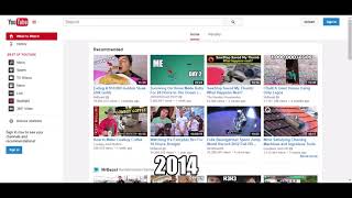 15 Years of YouTube Homepage Design History Youtube'un 15 yılda Ana Sa